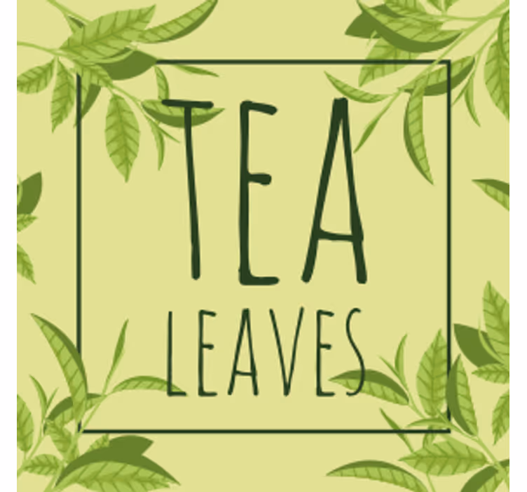 Text coasters tea leaves design - TenStickers
