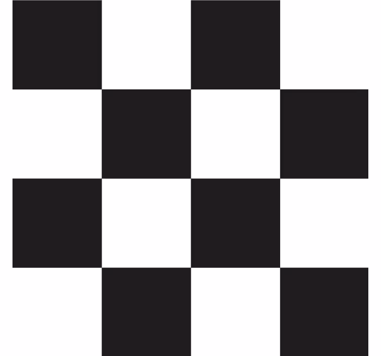 Coasters with checkerboard pattern surface - TenStickers