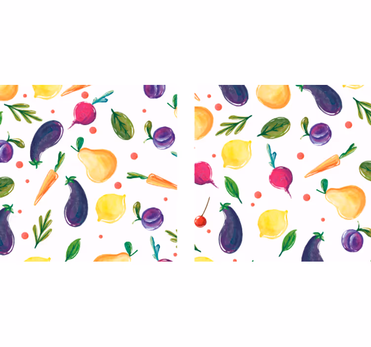 Modern coaster with colorful fruit design - TenStickers