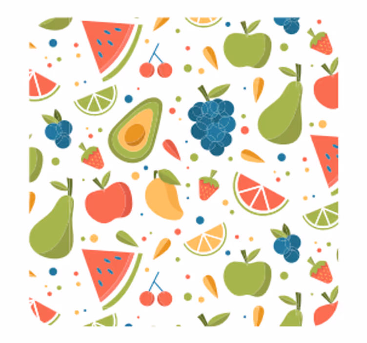 Modern coaster with lively fruit design - TenStickers