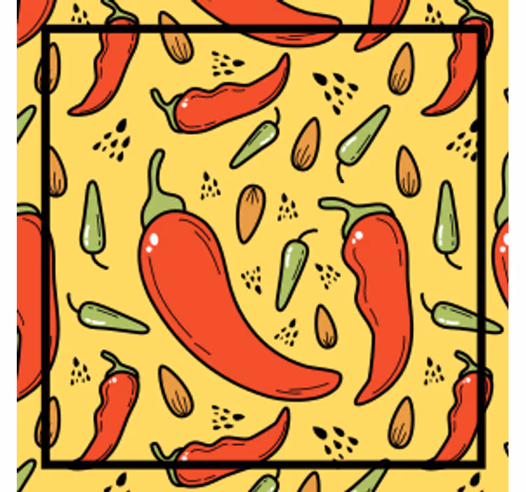 Modern coaster chili peppers design - TenStickers