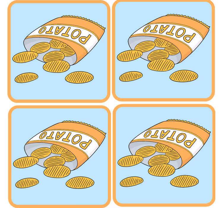 Geek coasters snack bag illustration - TenStickers
