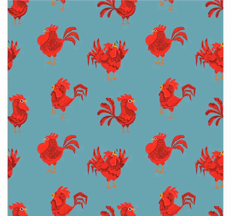 Geek coasters with lively rooster design - TenStickers