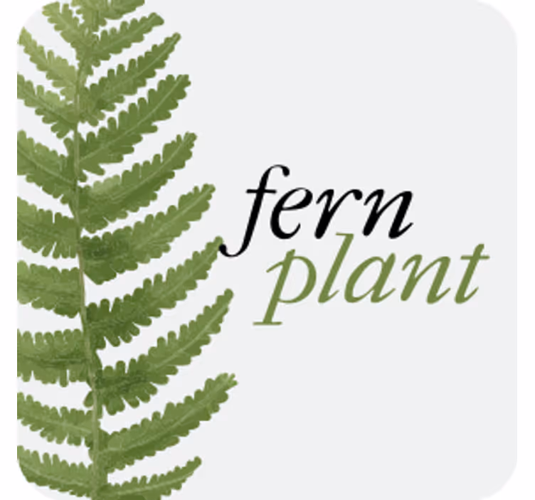Modern coaster with fern leaf design - TenStickers