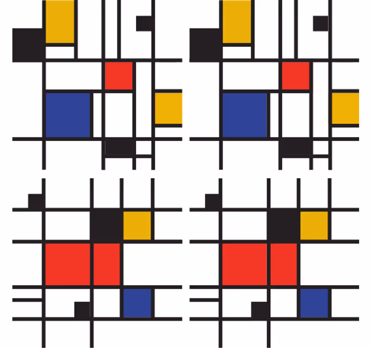 Modern coaster geometric pattern tiles - TenStickers