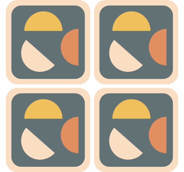 Geek coasters geometric color shapes - TenStickers