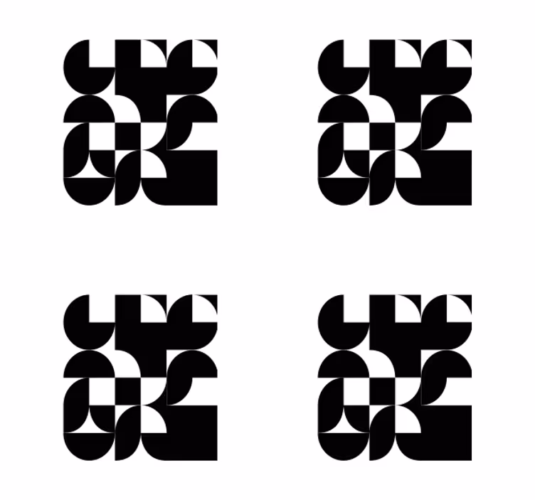Modern coaster geometric monochrome designs - TenStickers