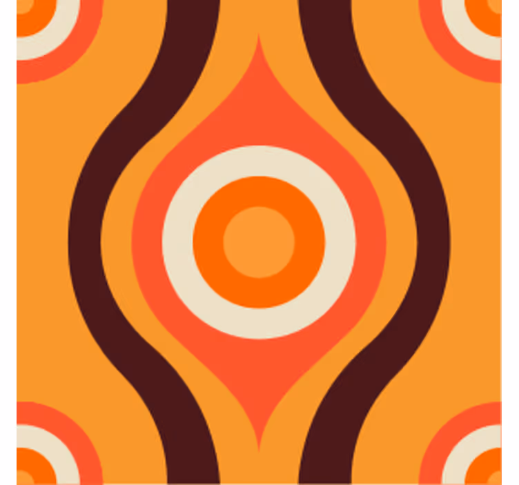 Orange colourful eye vintage coaster - TenStickers