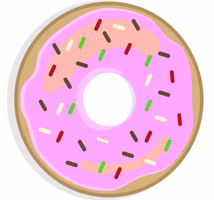 Pink frosted dessert geek coasters - TenStickers
