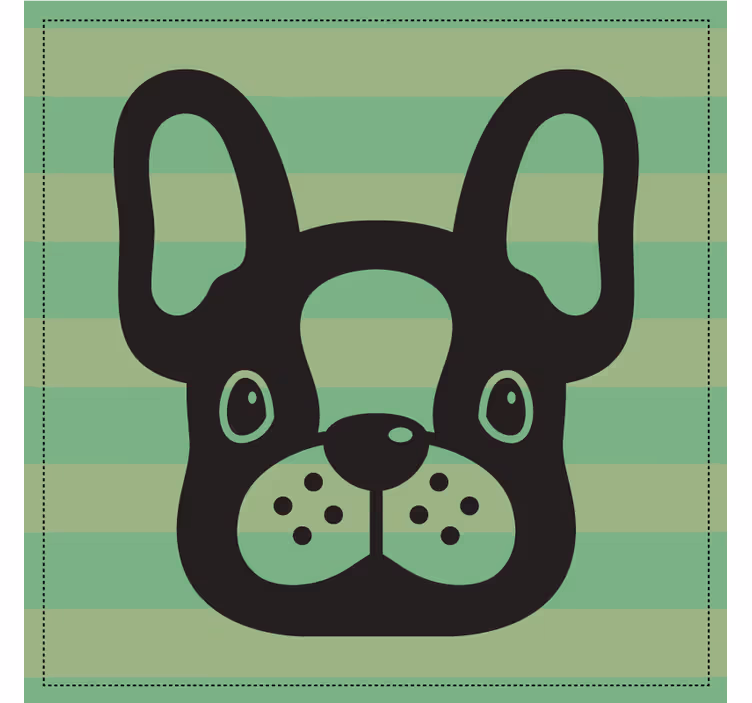 Modern coaster french bulldog design - TenStickers