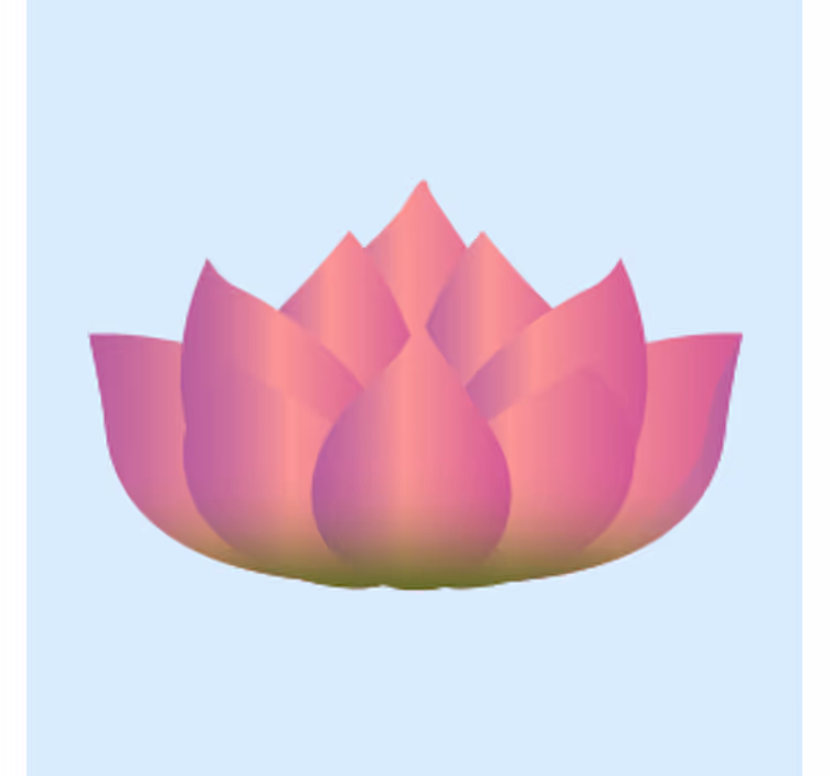 Lotus flower vinyl drink coaster - TenStickers