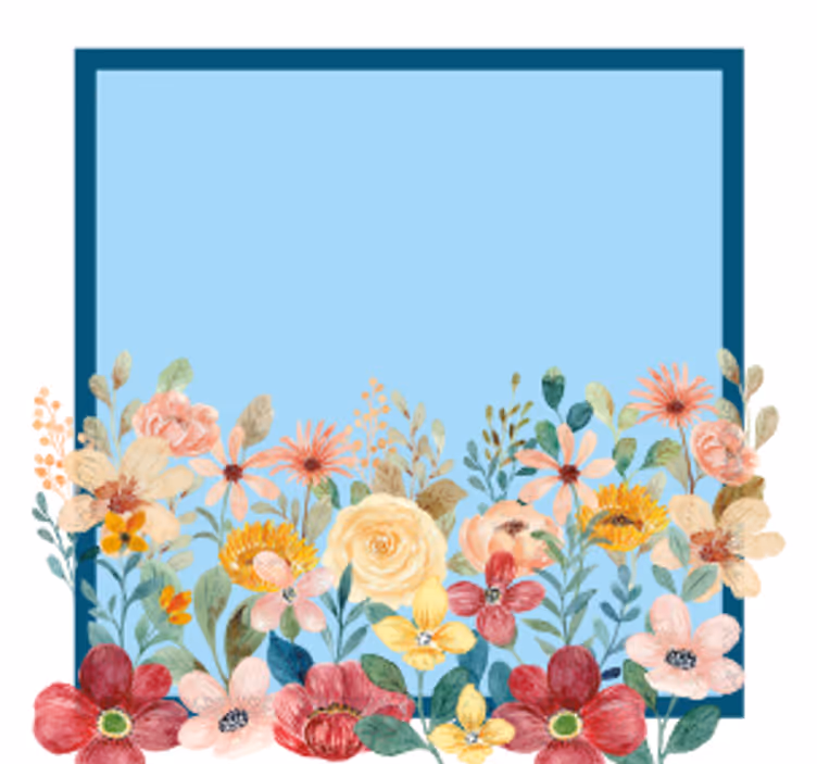 Spring flowers vinyl coaster - TenStickers