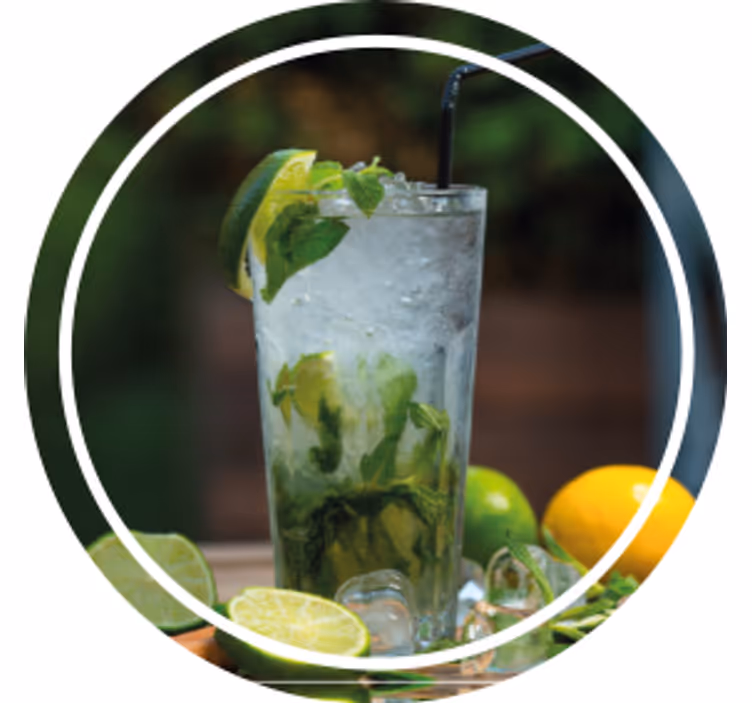 Modern coaster for refreshing minty drink - TenStickers
