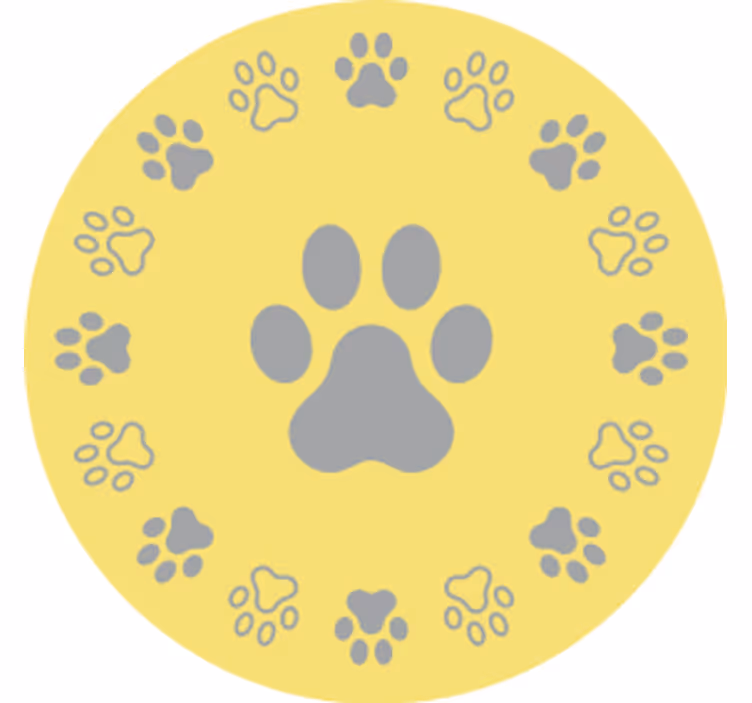Modern coaster paw print design - TenStickers