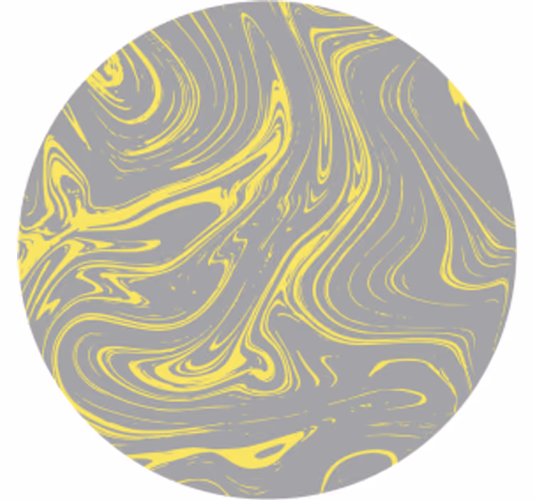 Swirling yellow patterns coasters - TenStickers