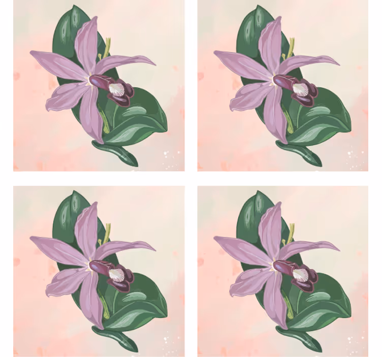 Modern coaster elegant orchid blossom - TenStickers