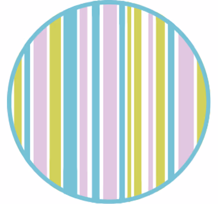 Coasters colorful striped circle - TenStickers