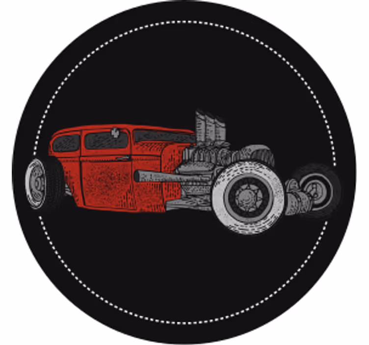 Vintage coasters classic hot rod design - TenStickers