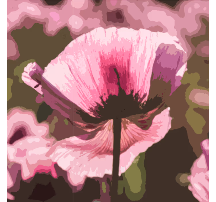 Modern coaster with luminous floral design - TenStickers