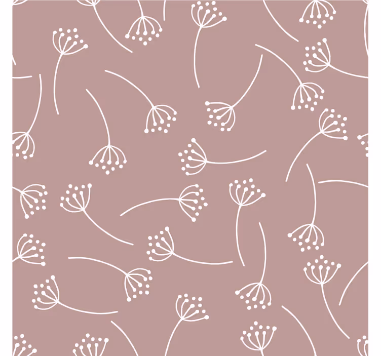 Coasters floral line art design - TenStickers
