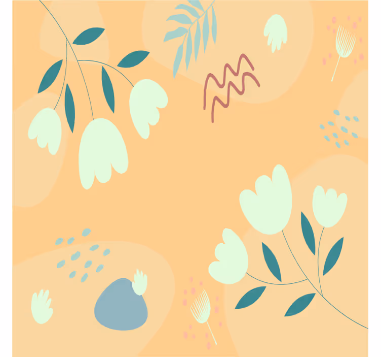 Modern coaster floral minimalist designs - TenStickers