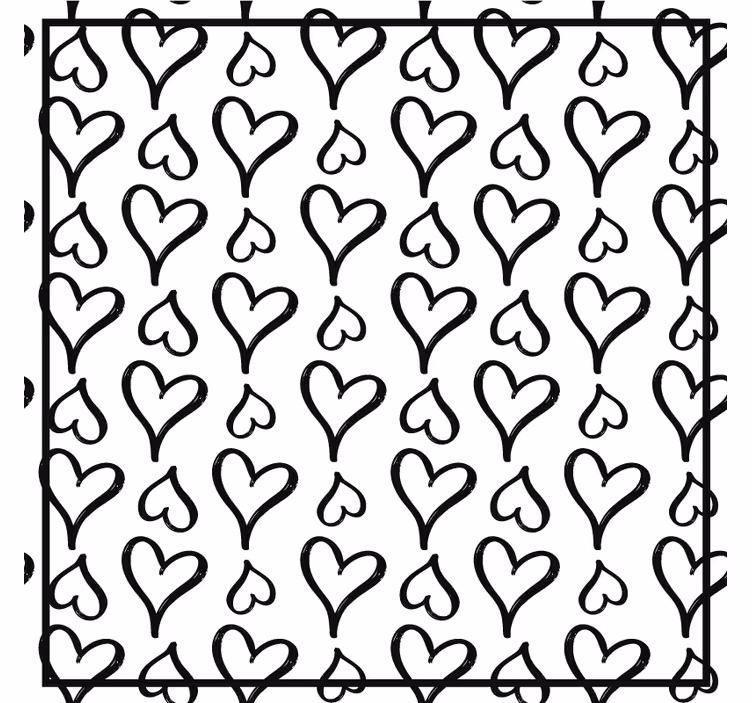 Modern coaster heart pattern design - TenStickers