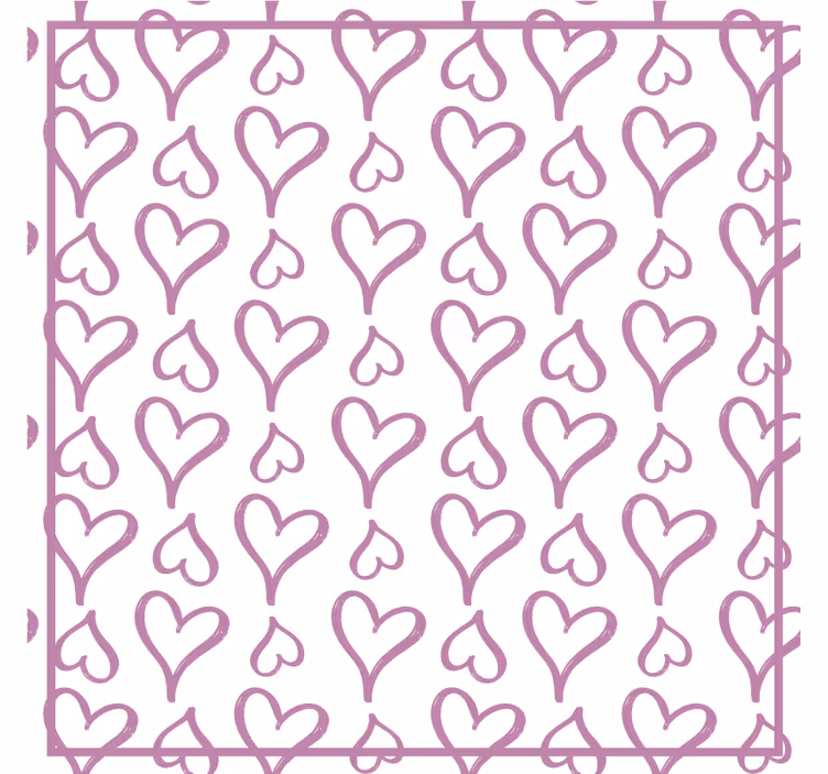 Hearts Patterned Print modern coaster - TenStickers