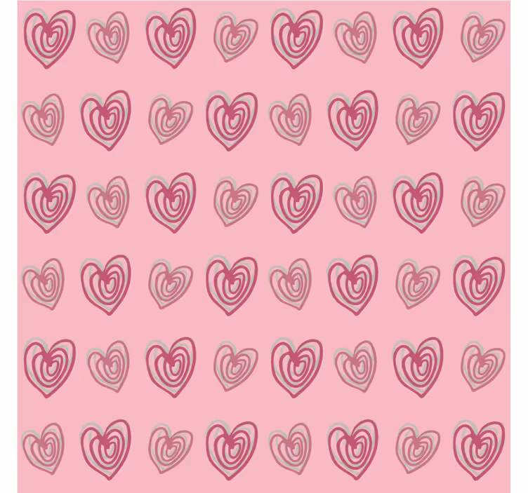 Modern coaster with layered heart designs - TenStickers
