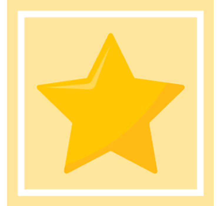 Modern coaster bold yellow star shape - TenStickers