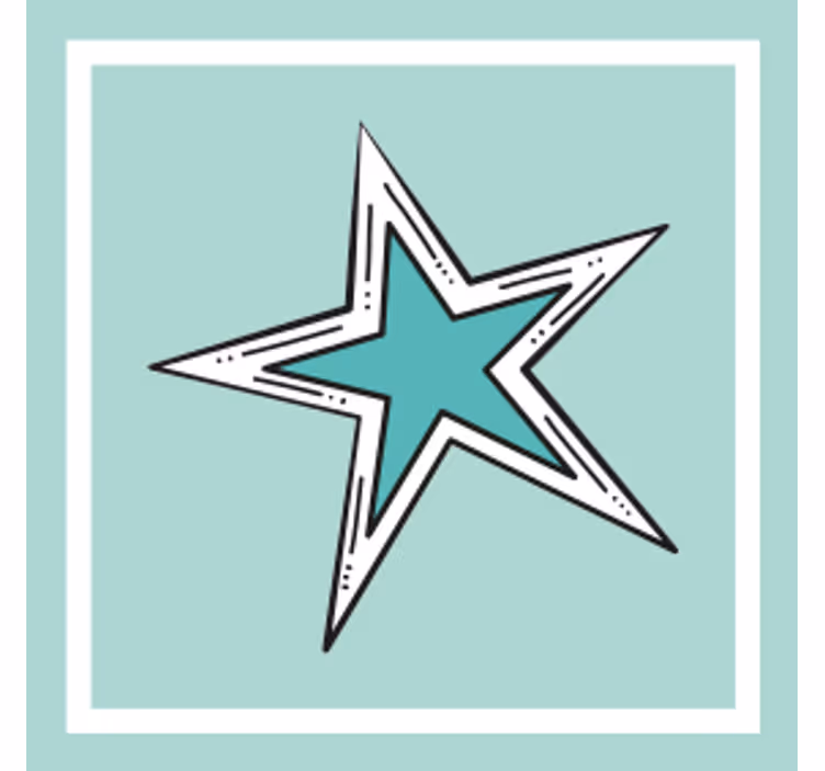 Beer mats star graphic design - TenStickers