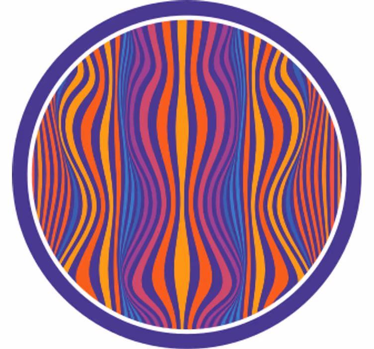 Vibrant wavy pattern coasters - TenStickers