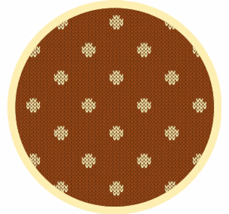 Coasters textured brown polka dots - TenStickers