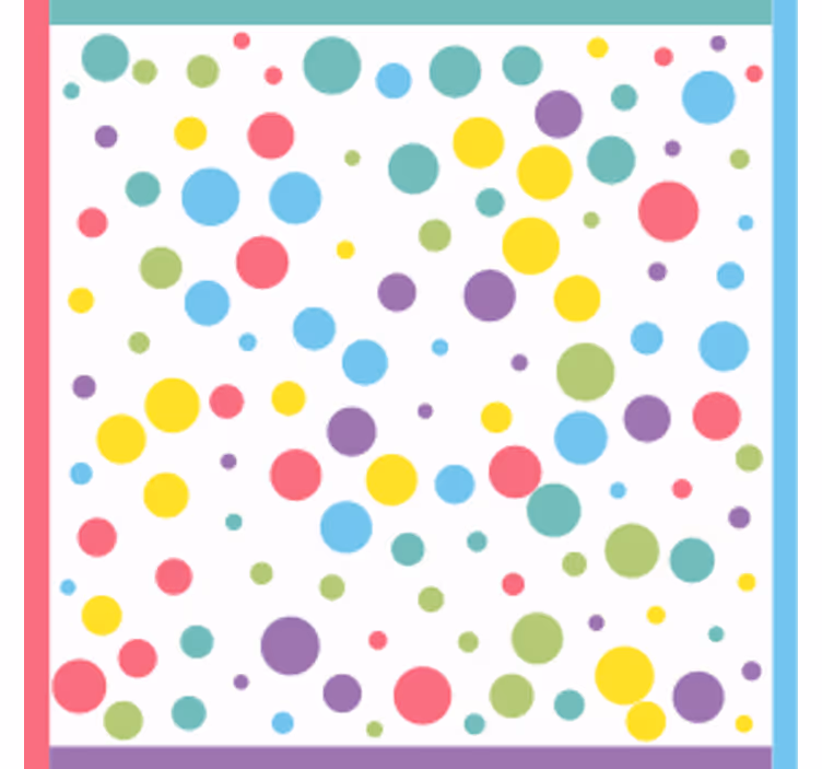 Modern coaster with colorful polka dot design - TenStickers