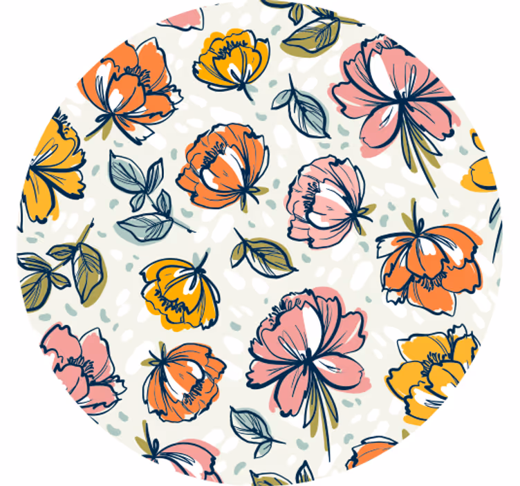 Modern coaster botanical print design - TenStickers