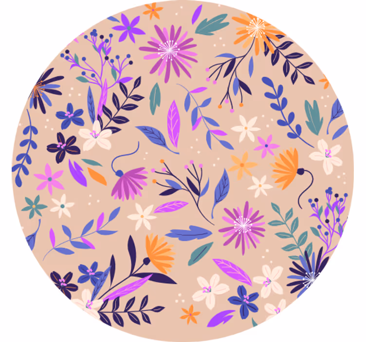 Coasters with botanical motif design - TenStickers