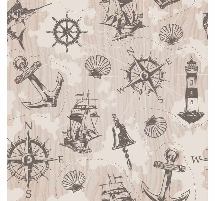 Geek coasters with nautical themed designs - TenStickers