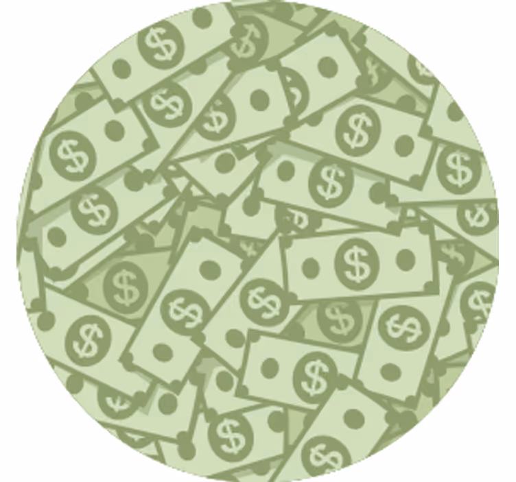 Modern coaster cash pattern design - TenStickers