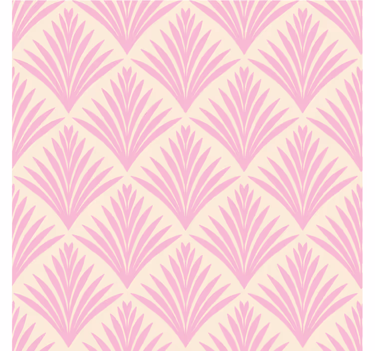 Coasters pale pink leaf pattern - TenStickers