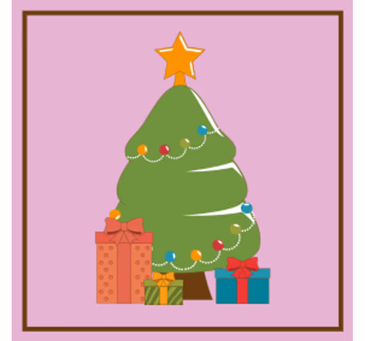 Christmas coasters for decorative christmas gifts - TenStickers