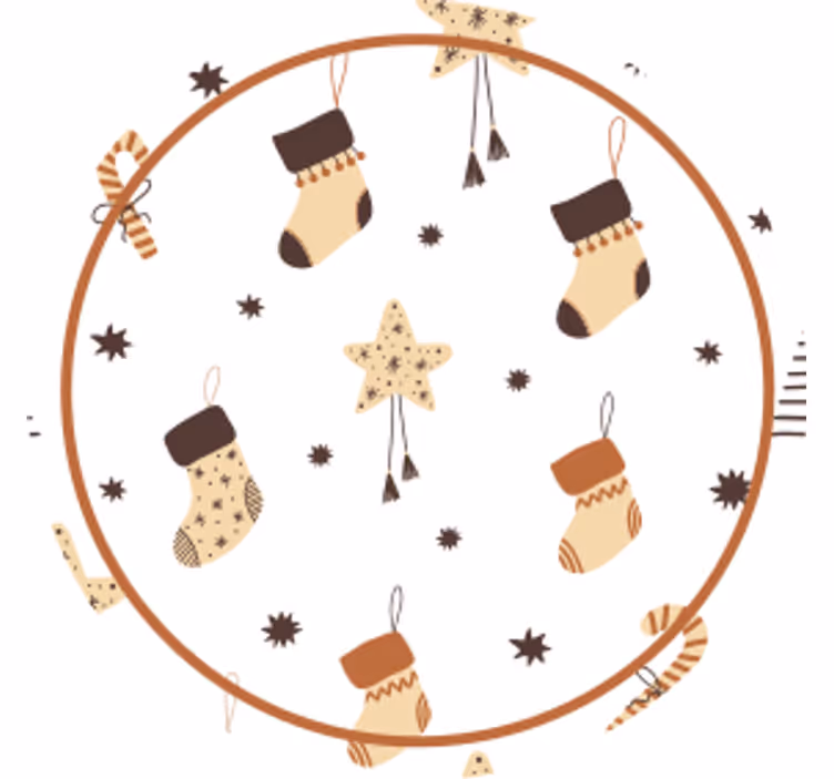 Christmas coasters for festive holiday stockings - TenStickers