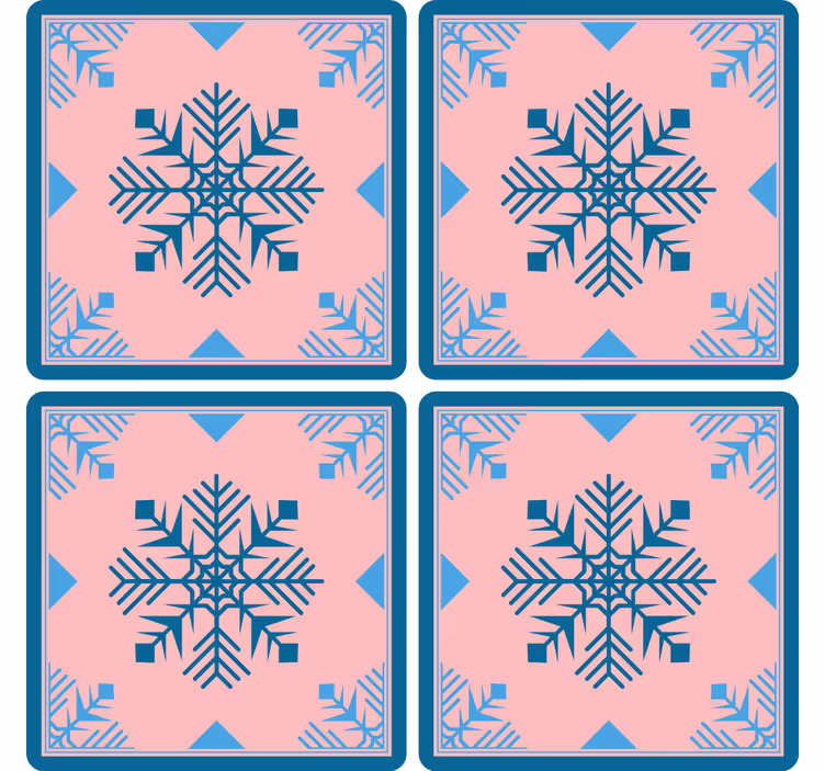 Christmas coasters snowflake design silicone mats - TenStickers