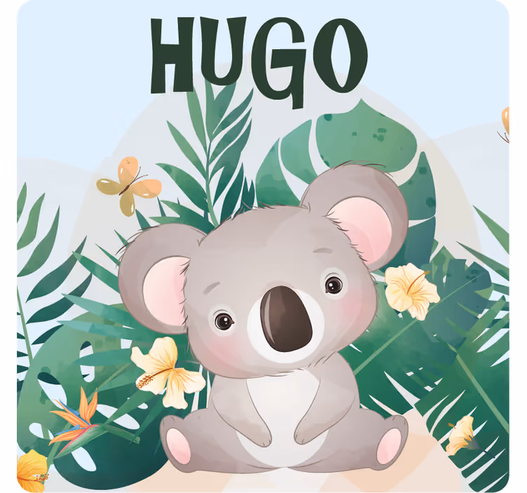 Personalisable coasters with cute koala design - TenStickers