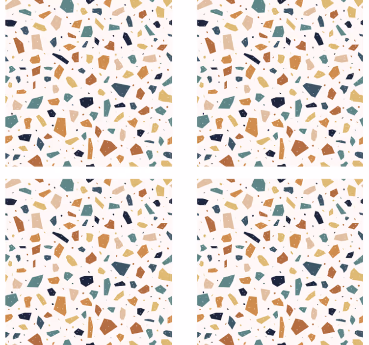 Beer mats with terrazzo pattern surface - TenStickers