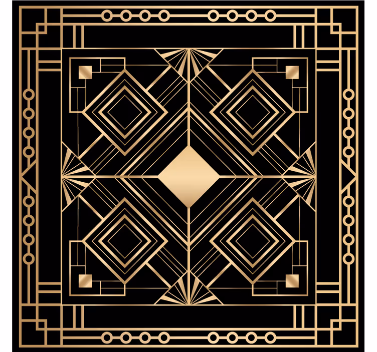 Coasters with geometric pattern and gold accents - TenStickers