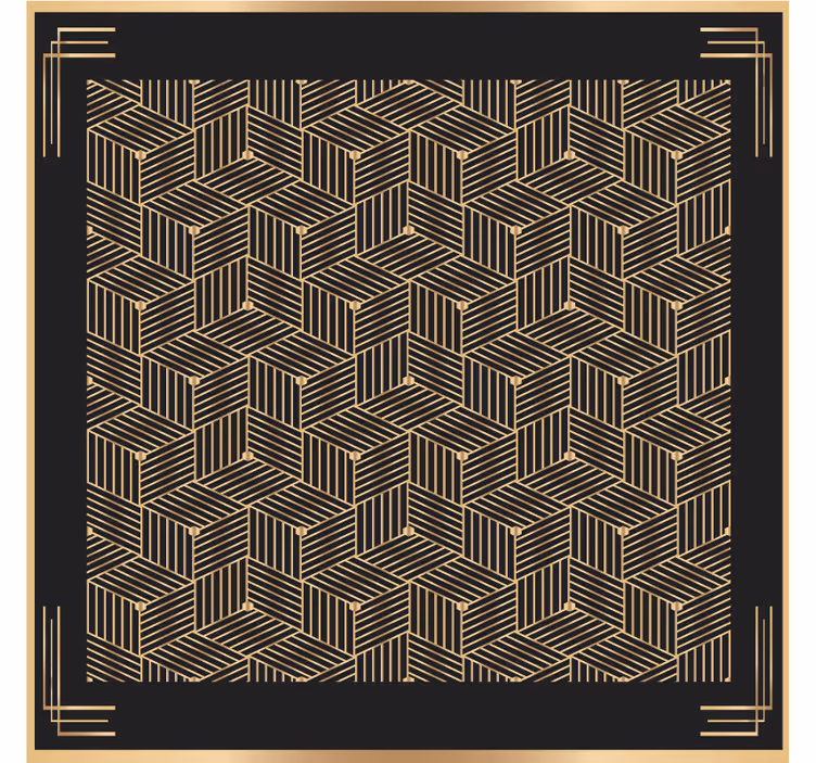 Coasters with geometric leaf design - TenStickers