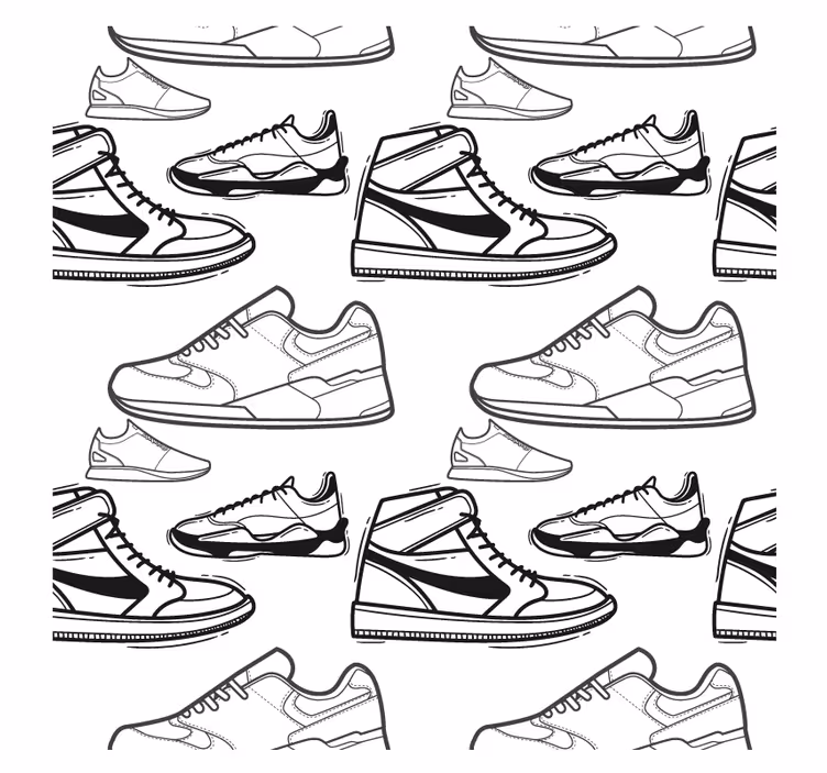 Modern coaster sneaker silhouette designs - TenStickers
