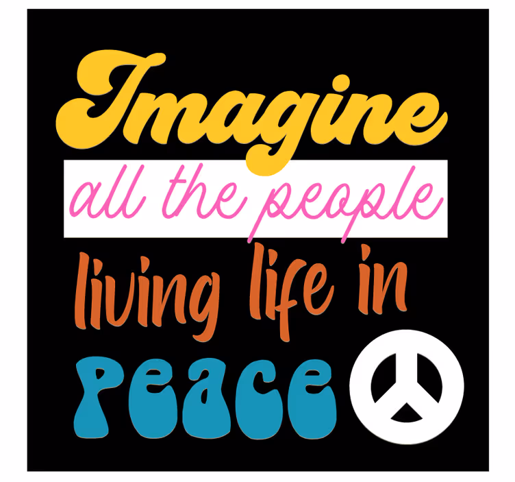 Text coasters for a tranquil life message - TenStickers