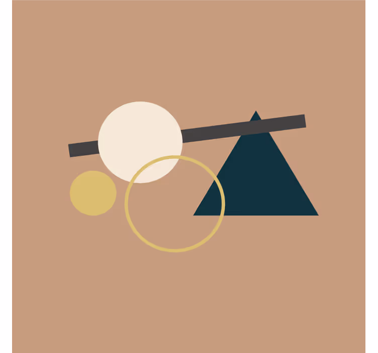 Modern coaster with geometric circle design - TenStickers