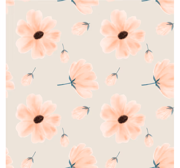 Coasters with floral pattern and soft petals - TenStickers