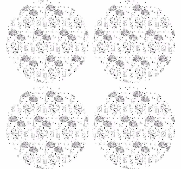 Personalisable coasters with a delightful farmhouse design - TenStickers